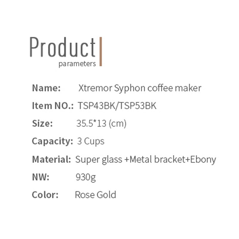 TIMEMORE Xtremor Syphon coffee maker