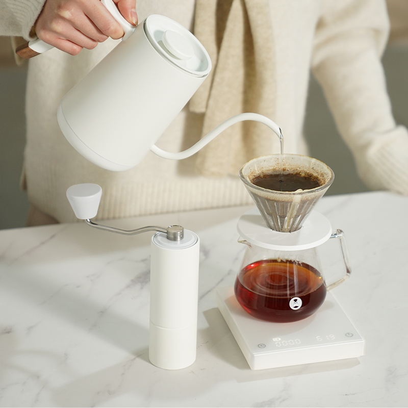 Luxury Pour Over Coffee Set with Manual Grinder
